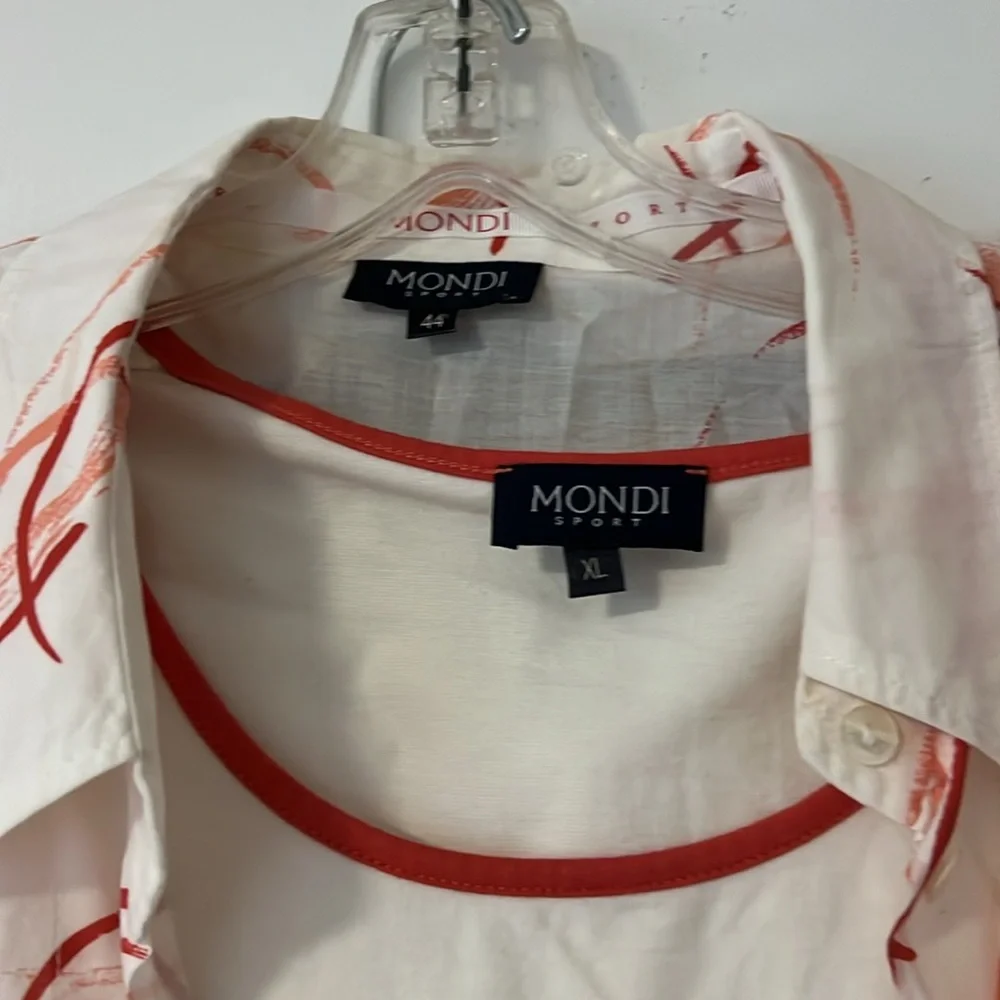 Mondi sport 3 piece vintage outfit. Capri, tank &shirt. Size 44 and XL for tank - Picture 2 of 13